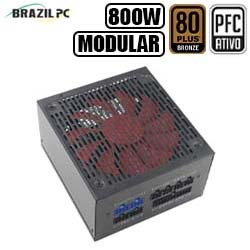FONTE ATX 800W REAL PFC ATIVO 80 PLUS BRONZE CABO M