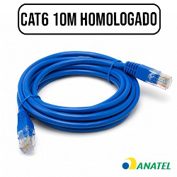 CABO DE REDE PATCH CORD CAT6 b 10M (HOMOLOGADO) MOD