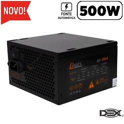 FONTE ATX 500W REAL AUTOMATICA BIVOLT AF-500A DM
