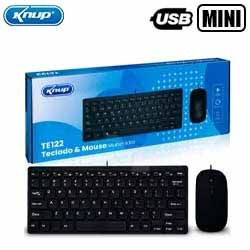 TECLADO E MOUSE MINI COM FIO REF. KP-TE122