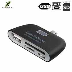 ADAPTADOR TYPE-C P/ USB FEMEA + LEITOR DE CARTÃO REF