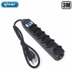 EN. FILTRO DE LINHA 6 TOMADAS SL7606-3M PRETO