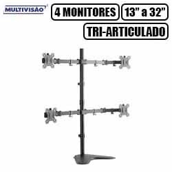 S.SUPORTE MONITOR AJUSTAVEL DE MESA 4 MONITOR