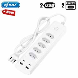 EN. FILTRO DE LINHA 5 TOMADAS + 2 USB + 2 TYPE-C RE