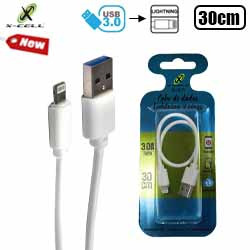 CABO CEL/DADOS USB 3.0 P/ IPHONE 0.30CM (BLISTER) MOD