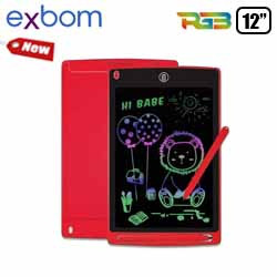 UD1. TABLET TELA LOUSA MAGICA RGB DE 12" VERMELHO
