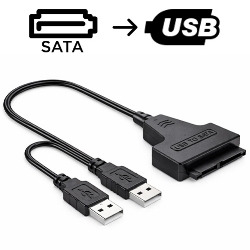 ADAPTADOR CONVERSOR SATA PARA USB 2.0 2.5" 3.5" REF. FY-00