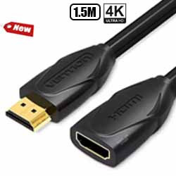CABO EXTENSOR HDMI MACHO P/ HDMI FÊMEA 4K 1.5M REF. DK-2
