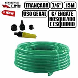 UDL. MANGUEIRA TRANCADA 7/16" VD 15M ENGAT+ESGUICHO