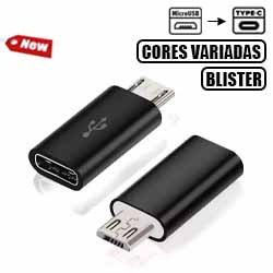 ADAPTADOR V8 P/ TYPE-C (BLISTER - CORES VARIADAS) RE