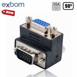 ADAPTADOR VGA EMENDA MACHO P/ VGA FÊMEA 90° REF:03