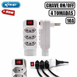 EN. ADAPTADOR TOMADA TRIPOLAR 4 SAIDAS-10A (BOTAO