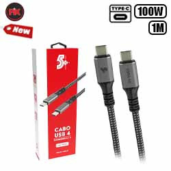 CABO CEL/DADOS TYPE-C 4 P/ TYPE-C THUNDERBOLT 40G 10