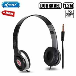 FONE DE OUVIDO C/ FIO DOBRÁVEL P2 P/ PC E CEL CABO