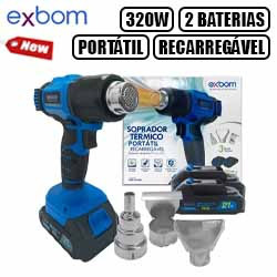 MDC. SOPRADOR TÉRMICO 320W PORTÁTIL RECARR. C/ 2 BA