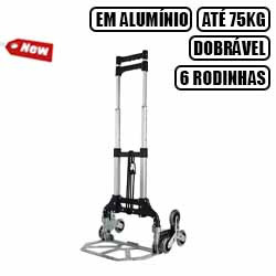 UD. CARRINHO DOBRAVEL ALUMINIO (SUP. 75 KG) C/ 6 RODI