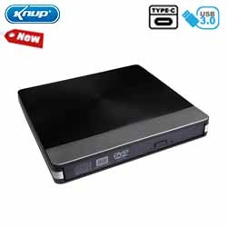 GRAVADOR MINI CD/DVD-RW EXTERNO TYPE-C 3.1 E USB 3.0 R