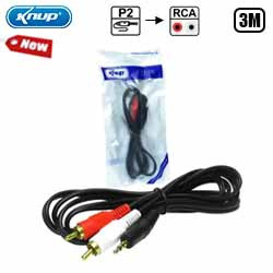 CABO P2 STEREO P/ 2 RCA 3M MOD. KP-PR201/3M (BLISTER)