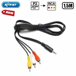 CABO P2 P/ 3 RCA 1.5M MOD. KP-PR301/1.5M (BLISTER)