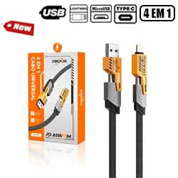 CABO CEL/DADOS (UNIVERSAL 4 EM 1) USB, IPHONE