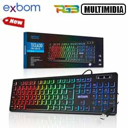 TECLADO GAMER LUMINOSO MULTIMIDIA RGB REF. BK-155C