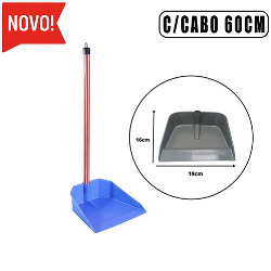 UDL. PA DE LIXO PLASTICA C/ CABO LONGO 0,60 CM