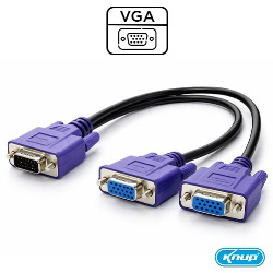 ADAPTADOR CABO VGA "Y" MACHO P/ 2 VGA FEMEA (COM FIL