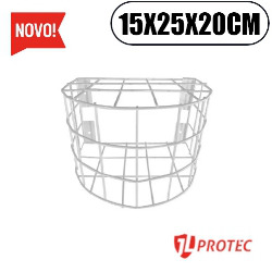 CFTV. GRADE PROTETORA BRANCA REDONDA PARA CAMER