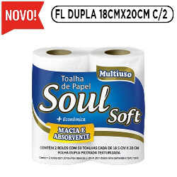 UDL. TOALHA P/COZINHA FD SOUL SOFT C/2 ROLOS