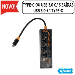 HUB TYPE-C 3.0 C/ 4 SAÍDAS USB 3.0+1 TYPE-C 3.0 TR