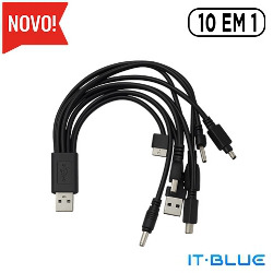 CABO CEL/DADOS USB UNIVERSAL (10 EM 1) REF. LE-901