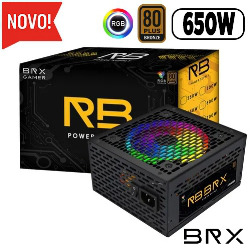 FONTE ATX 650W REAL PFC ATIVO 80 PLUS BRONZE RGB - RE