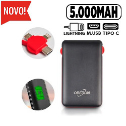 EN. POWER BANK 5.000 MAH (SAÍDAS USB,TYPE-C, IPHONE,V8)