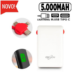 EN. POWER BANK 5.000MAH (SAÍDAS USB,TYPE-C, IPHONE,V8)