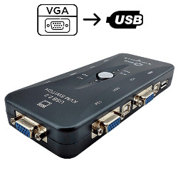 ADAPTADOR CHAVEADOR KVM P/ VGA ENT. P/ 4 USB REF. 00878