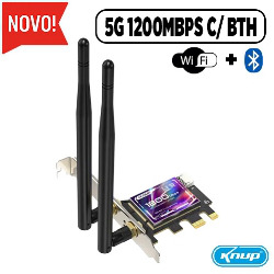 PLACA PCI-E WIFI C/ 2 ANTENAS 1200MBPS DUAL BAND