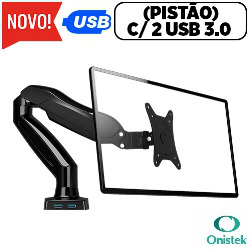 S.SUPORTE P/ MONITOR AJUSTAVEL DE MESA (PISTÃO) C/