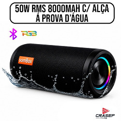 CAIXA DE SOM BLUETOOTH g50W RMS 8000MAH C/ ALÇA REF.