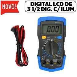 MDC. TESTADOR MULTÍMETRO DIGITAL LCD DE 3 1/2 DIG. C/ ILUM