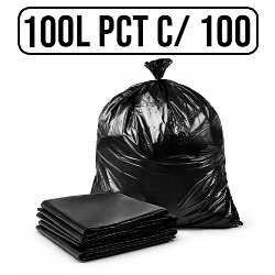 UDL. SACO DE LIXO 100L PRETO (PACOTE C/ 100 UN.) P6 E