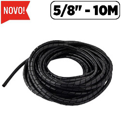 MDC. ORGANIZADOR DE FIOS ESPIRAL 15MM - 10M PRETO (BLIS