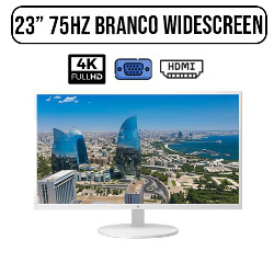 MONITOR 23" BRAZILPC 23WBR-75 FHD 75HZ BRANCO WI