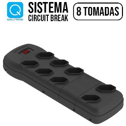 EN. FILTRO DE LINHA 8 TOMADAS C/ CIRCUIT BREAK (DE
