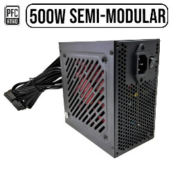 FONTE ATX 500W REAL PFC ATIVO (CABOS SEMI-MODULAR)