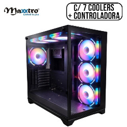 GABINETE GAMER AQUARIO (7 COOLER RGB + CONTROLADO