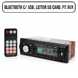 AT. RADIO BLUETOOTH C/ USB, LEITOR SD CARD, P2 AUX. R