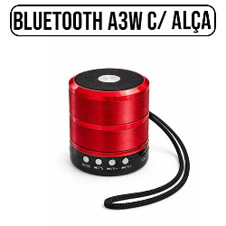 CAIXA DE SOM BLUETOOTH a3W C/ ALÇA REF.WS-887 VERME
