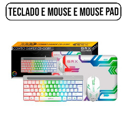 TECLADO E MOUSE E MOUSE PAD GAMER 60% REF. CB-G089W