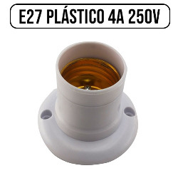 MDC. SOQUETE DE TETO E27 PLASTICO 4A 250V BRANCO FLO