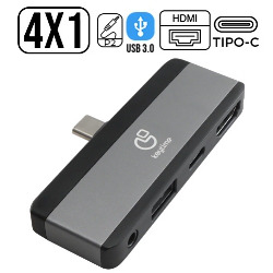 ADAPTADOR TYPE-C P/ USB 3.0 / HDMI E TYPE-C E P2 (4 EM 1)